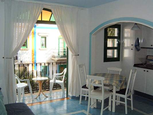 Balcony and dining area