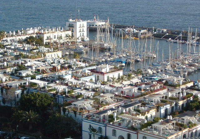 Aerial view of the marina